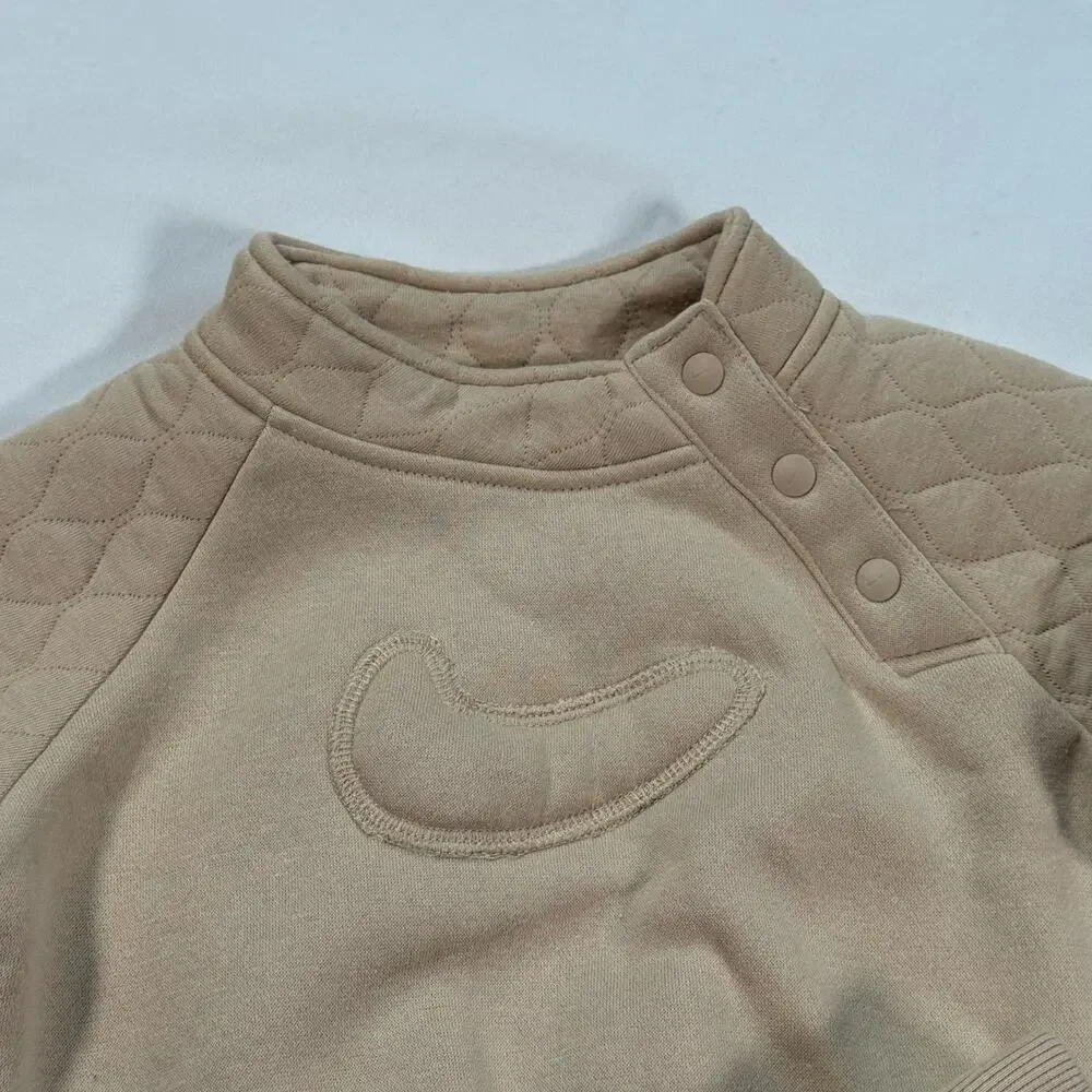 NWT Nike baby two piece sweat set beige and pink size 12M